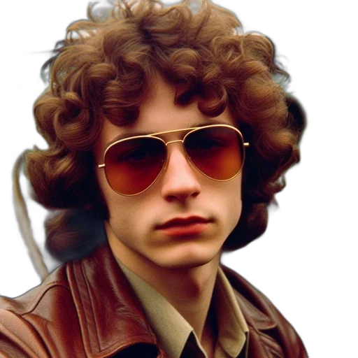 jacket, face, hair, staff transparent PNG cut-out