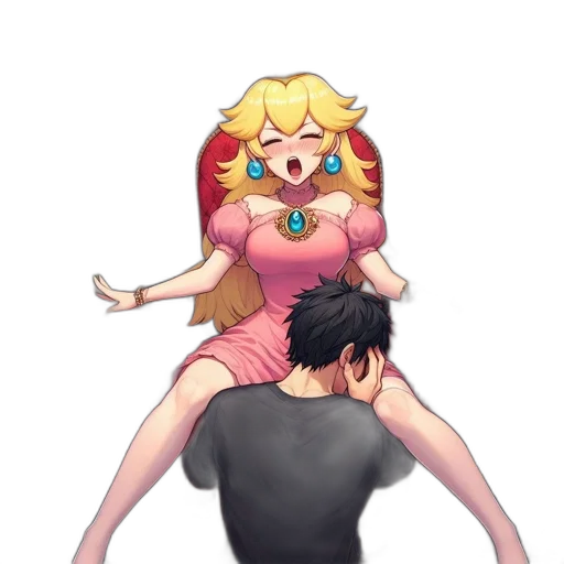 dress, weapon, staff, crown transparent PNG cut-out