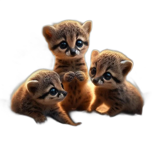 animal, photorealistic, 3d render, oil painting transparent PNG cut-out