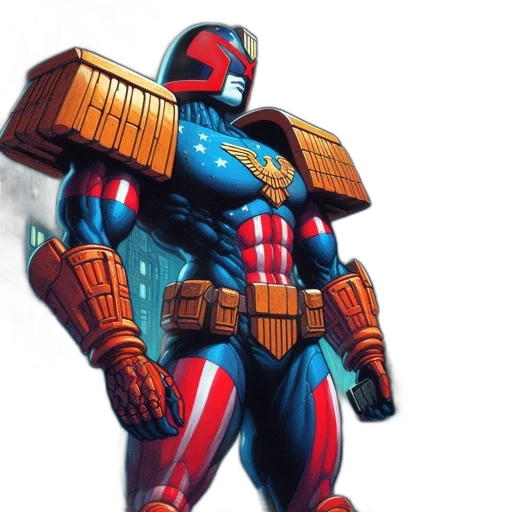 robot, comic book art, concept art, 3d render transparent PNG cut-out