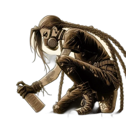creature, mask, weapon, concept art transparent PNG cut-out