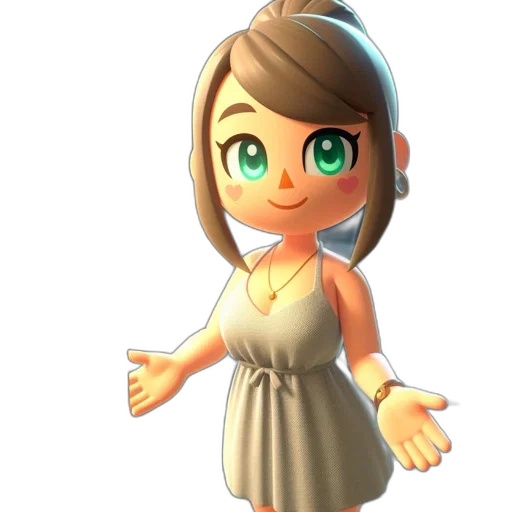 dress, staff, face, jewelry transparent PNG cut-out