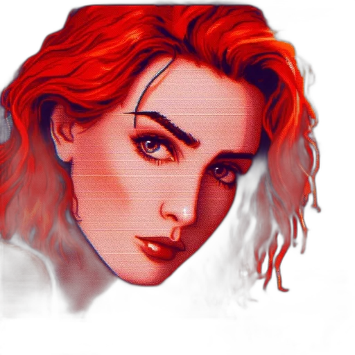 face, hair, pixel art, fantasy art transparent PNG cut-out