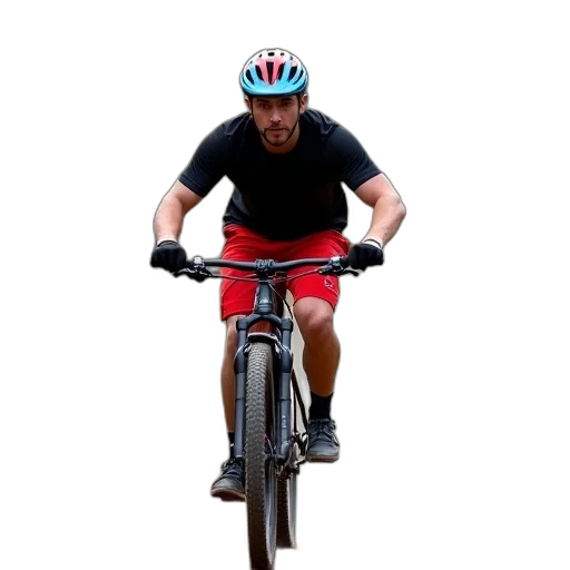 man, riding, mountain, bike transparent PNG cut-out