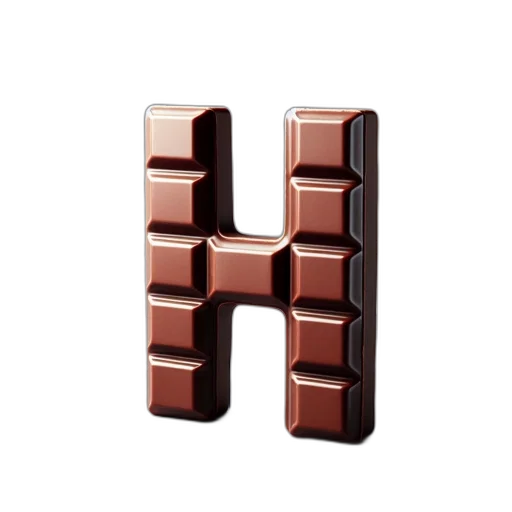 food, 3d render, upright, chocolate transparent PNG cut-out