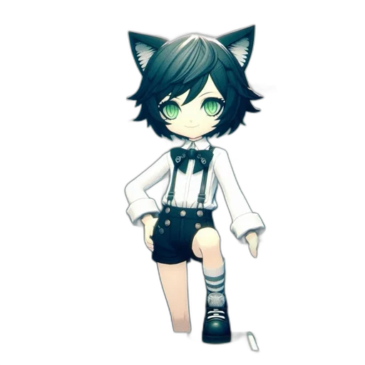 staff, animal, pixel art, anime transparent PNG cut-out