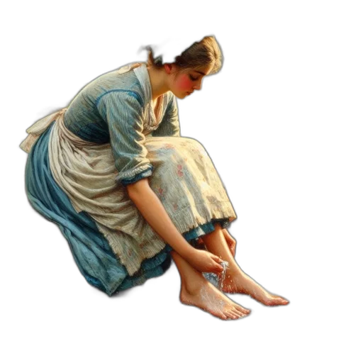 dress, shoes, jewelry, staff transparent PNG cut-out