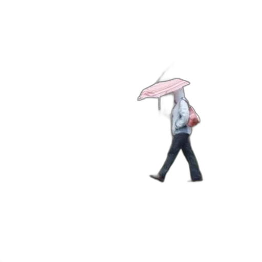 umbrella, hat, jacket, staff transparent PNG cut-out