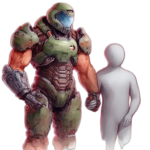 robot, concept art, 3d render, pixel art transparent PNG cut-out