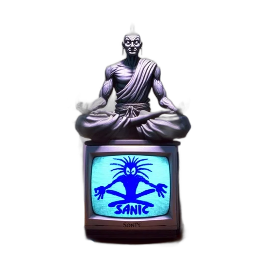 furniture, robot, vaporwave, 3d render transparent PNG cut-out