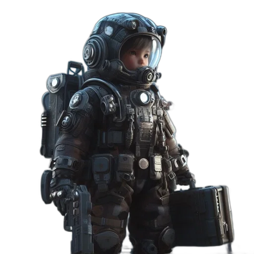 robot, staff, jacket, weapon transparent PNG cut-out