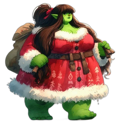 dress, creature, staff, concept art transparent PNG cut-out