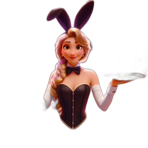 dress, staff, animal, 3d render transparent PNG cut-out