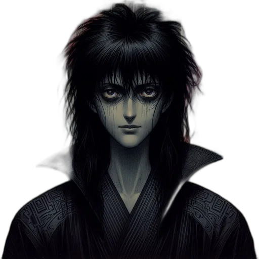 face, jacket, fantasy art, concept art transparent PNG cut-out