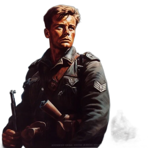 jacket, face, weapon, concept art transparent PNG cut-out