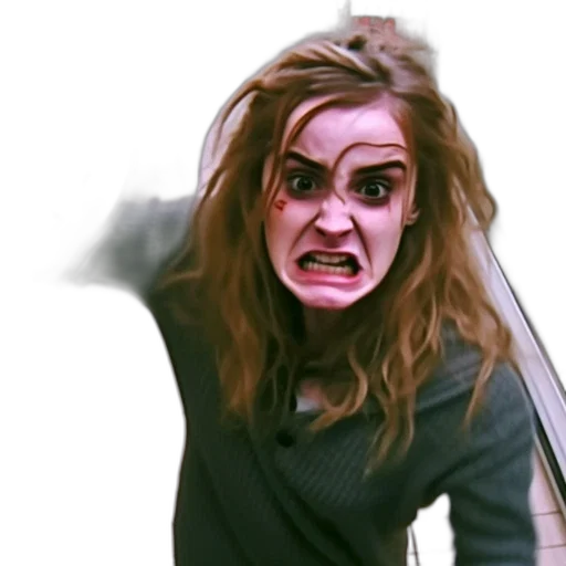 hair, face, staff, creature transparent PNG cut-out