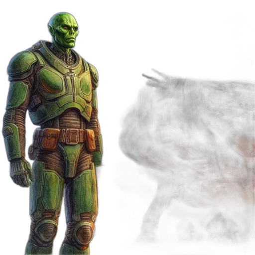 creature, mask, concept art, 3d render transparent PNG cut-out