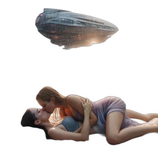 creature, concept art, outer space, underwater transparent PNG cut-out