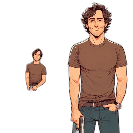 concept art, cartoon, comic book art, pixel art transparent PNG cut-out