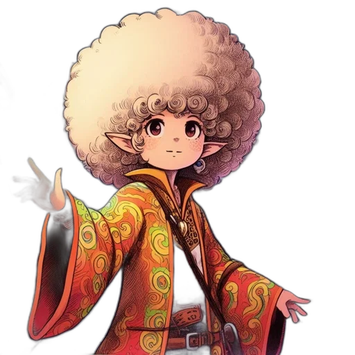 staff, hair, crown, jacket transparent PNG cut-out