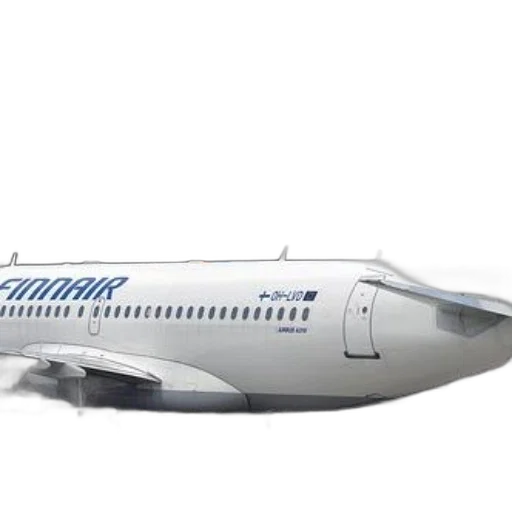 3d render, concept art, finnair, airplane transparent PNG cut-out