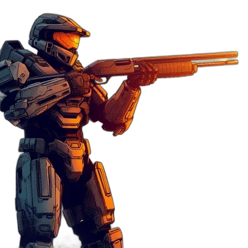 weapon, robot, concept art, 3d render transparent PNG cut-out