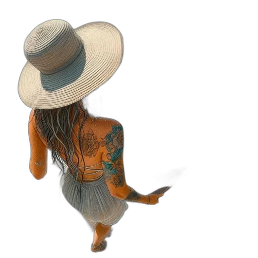 hat, hair, mask, staff transparent PNG cut-out