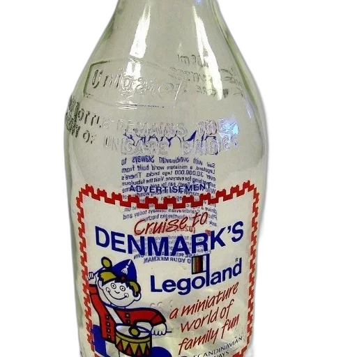 bottle, clear, glass, label transparent PNG cut-out