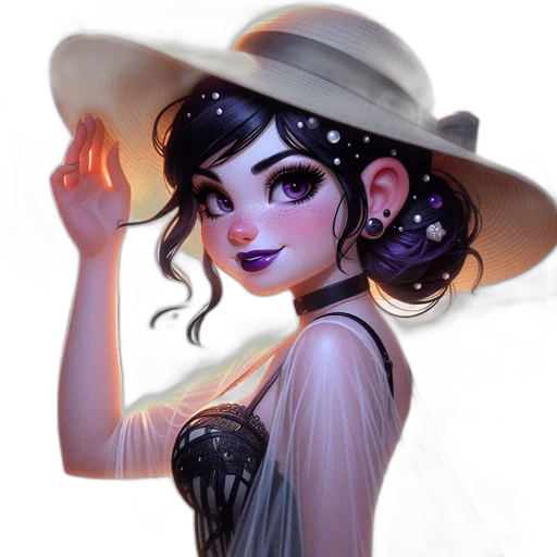 hat, dress, crown, staff transparent PNG cut-out