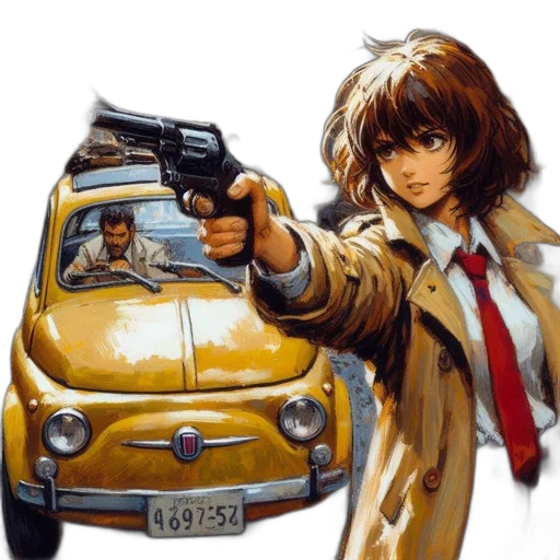 car, weapon, jacket, animal transparent PNG cut-out