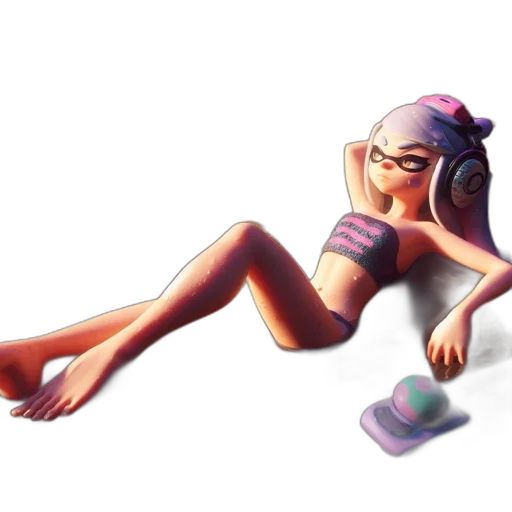 dress, weapon, concept art, vaporwave transparent PNG cut-out