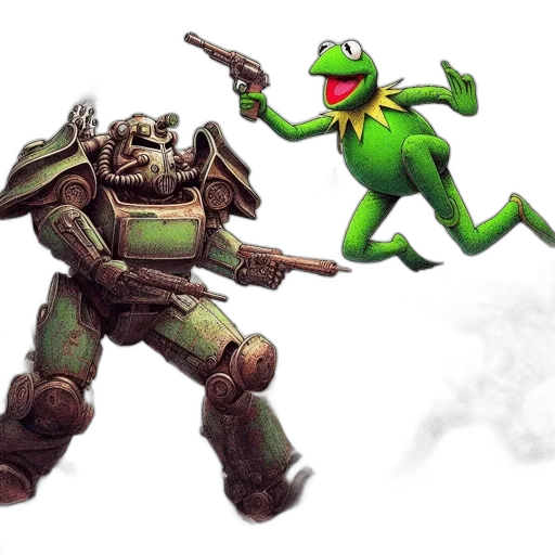 weapon, robot, concept art, pixel art transparent PNG cut-out