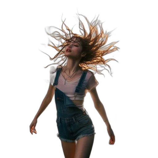 hair, dress, creature, jacket transparent PNG cut-out