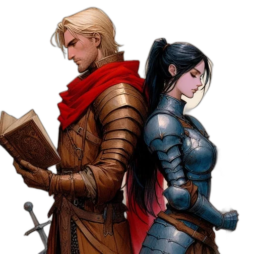 comic book art, fantasy art, concept art, red transparent PNG cut-out