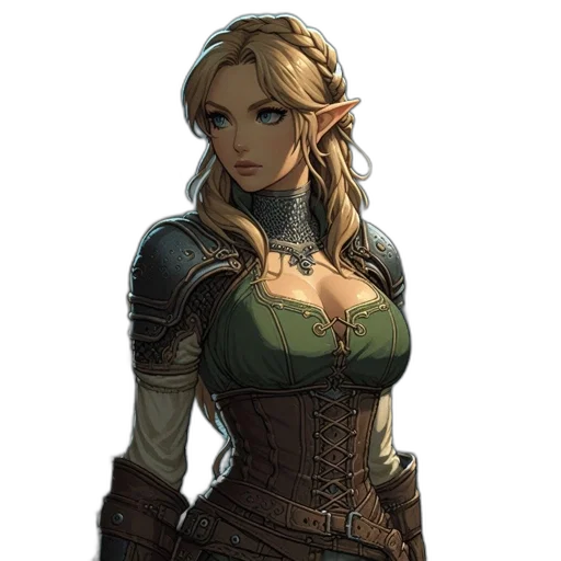 dress, dragon, face, staff transparent PNG cut-out