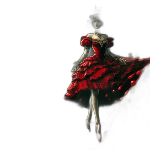 dress, crown, weapon, flower transparent PNG cut-out