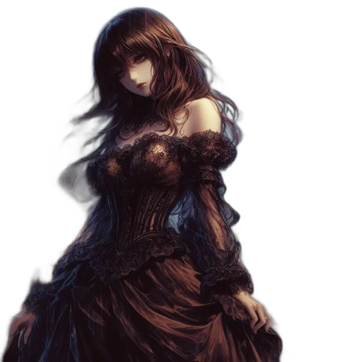 dress, fantasy art, concept art, pixel art transparent PNG cut-out