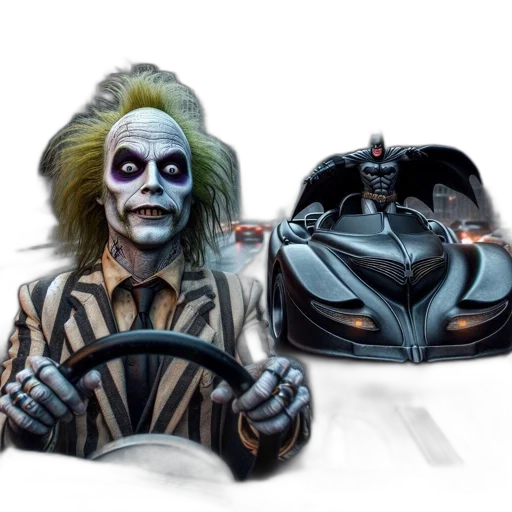 car, concept art, comic book art, fantasy art transparent PNG cut-out