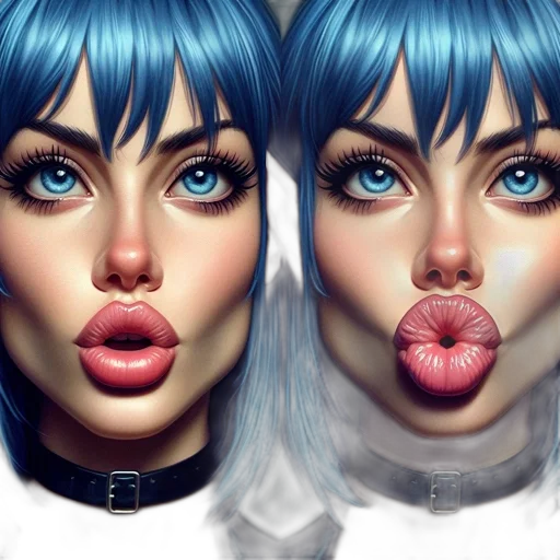 face, photorealistic, fantasy art, 3d render transparent PNG cut-out