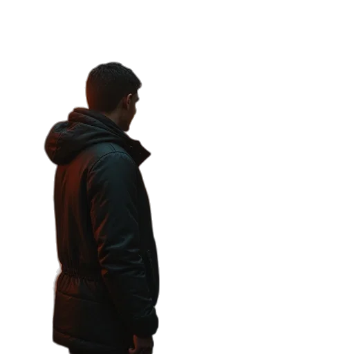 jacket, face, staff, robot transparent PNG cut-out