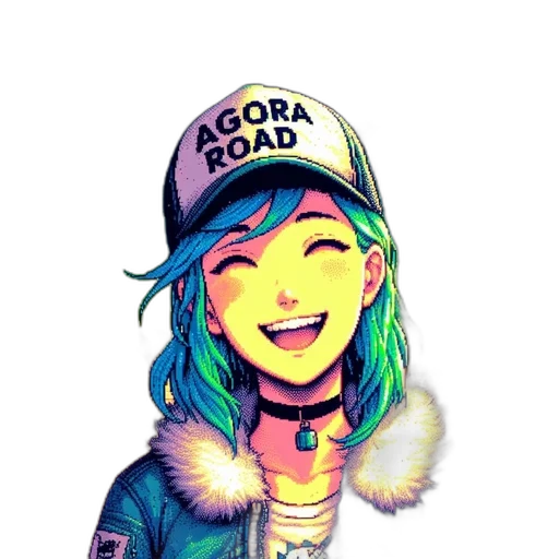 hat, jacket, face, anime transparent PNG cut-out
