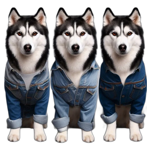 jacket, animal, 3d render, photorealistic transparent PNG cut-out