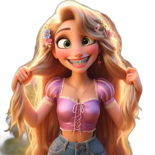 dress, hair, face, crown transparent PNG cut-out