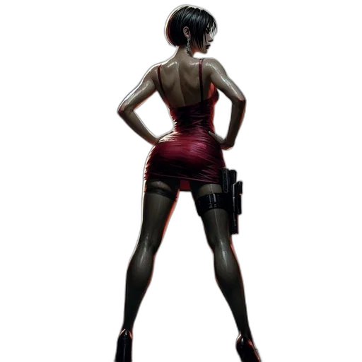 weapon, staff, dress, robot transparent PNG cut-out