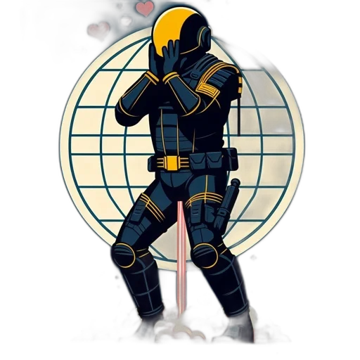 robot, jacket, cyberpunk, concept art transparent PNG cut-out