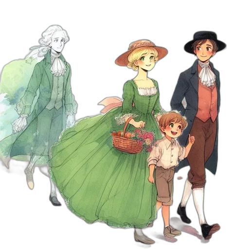 concept art, watercolor, fantasy art, pixel art transparent PNG cut-out