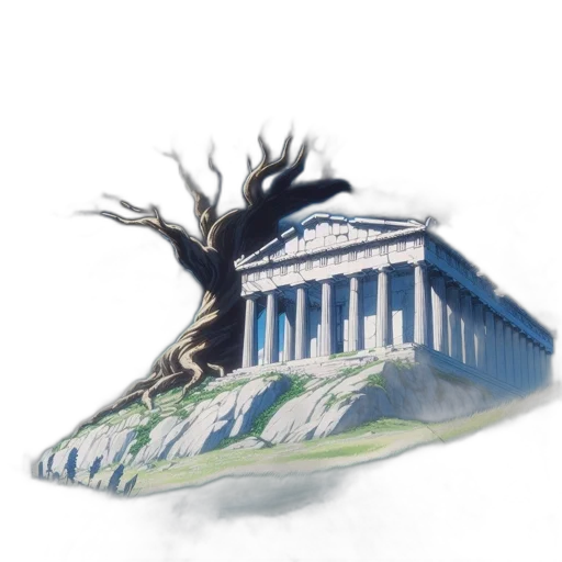 tree, crown, building, concept art transparent PNG cut-out