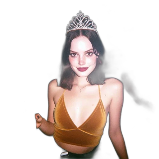 crown, dress, jewelry, photorealistic transparent PNG cut-out