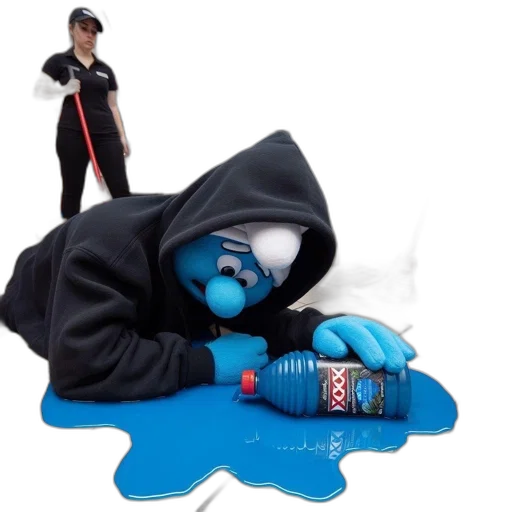 bottle, jacket, staff, concept art transparent PNG cut-out