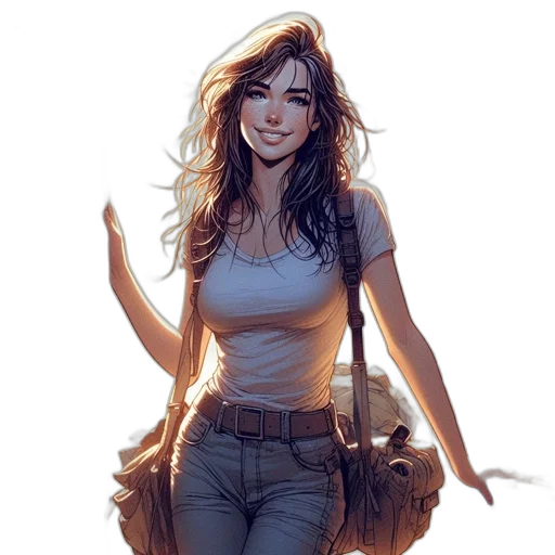 comic book art, concept art, fantasy art, photorealistic transparent PNG cut-out